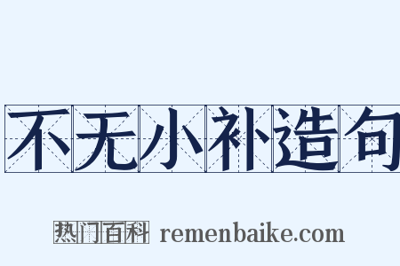 不无小补造句是什么意思的图片